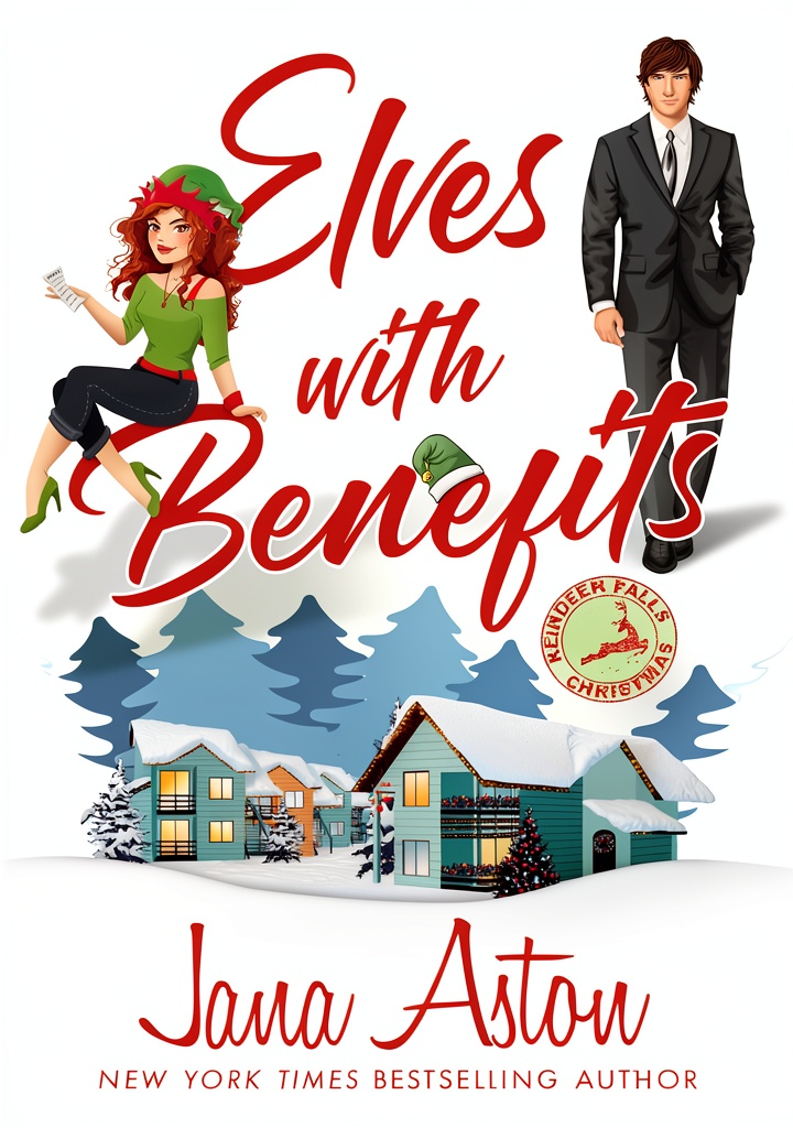 Cover of Reindeer Falls Book 4 showing festive satire elements