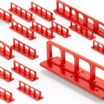 ColumPRO Cable Chase Wire Bracket Red 20PCS Plastic-0