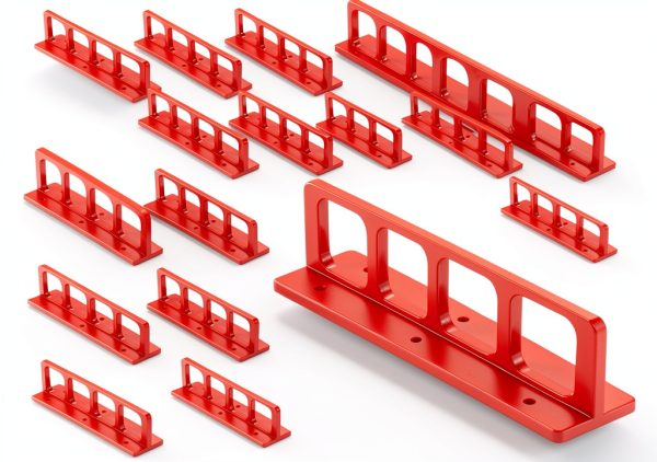 ColumPRO Cable Chase Wire Bracket Red 20PCS Plastic-0