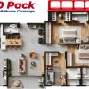 ColumPRO Cable Chase Wire Bracket Red 20PCS Plastic-4