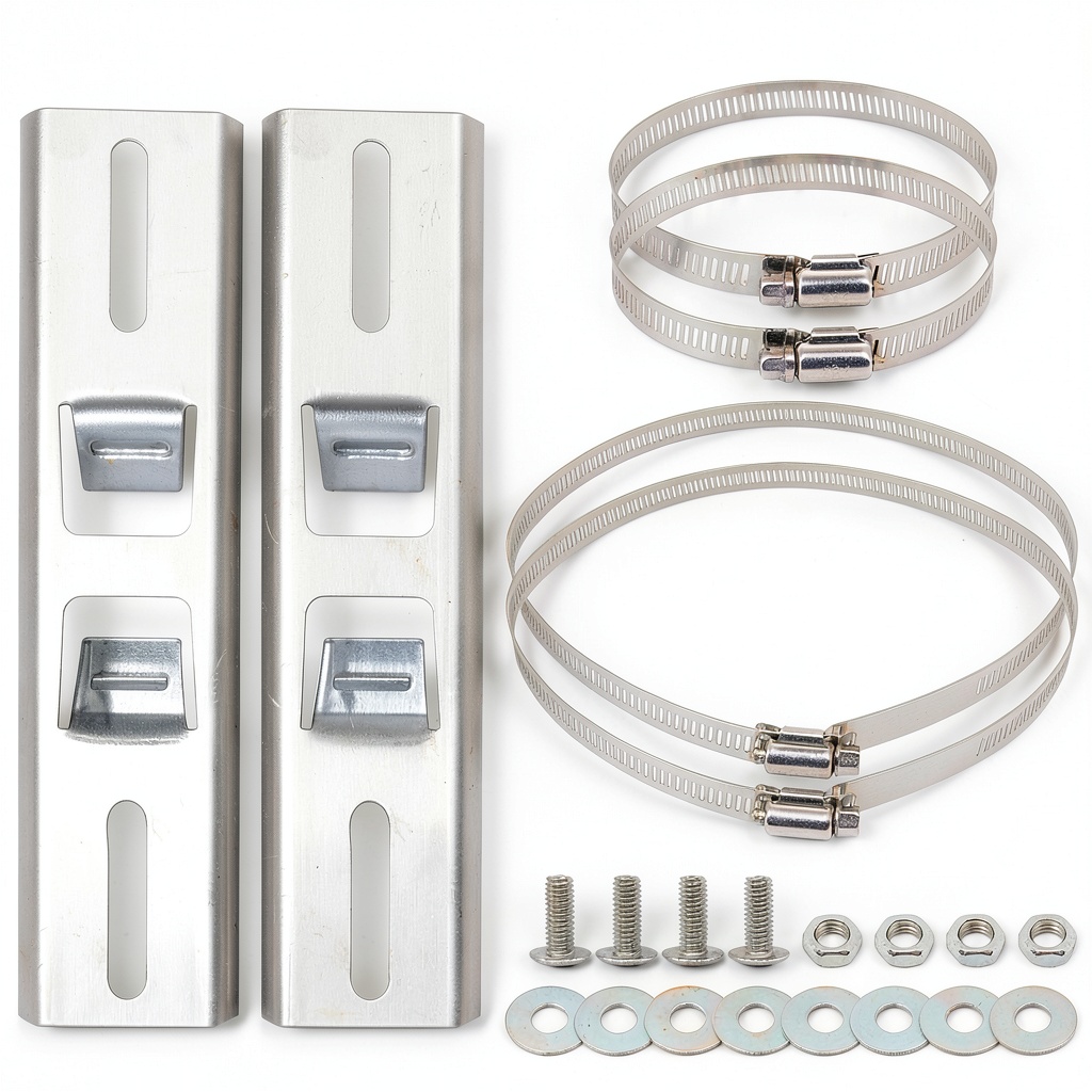 Stainless steel pole mounting brackets