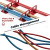 ColumPRO Cable Chase Wire Bracket Red 20PCS Plastic-1