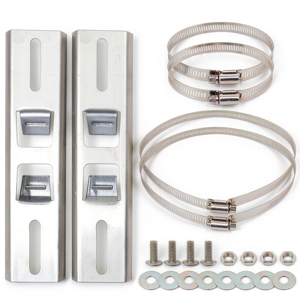 Stainless steel pole mounting brackets