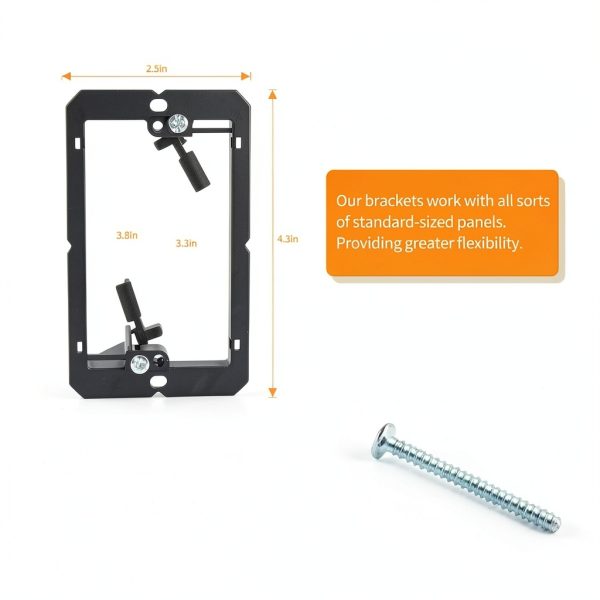 MadYiboshi Low Voltage Wall Mount Bracket Black 3.98x2x0.15in 5-Pack-1