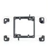 Best View Mounts Dual Gang Wall Plate Bracket Black Unfinished 2 Pack-2