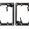 Best View Mounts Dual Gang Wall Plate Bracket Black Unfinished 2 Pack-0