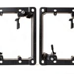 Best View Mounts Dual Gang Wall Plate Bracket Black Unfinished 2 Pack-0