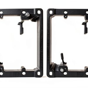 Best View Mounts Dual Gang Wall Plate Bracket Black Unfinished 2 Pack-0