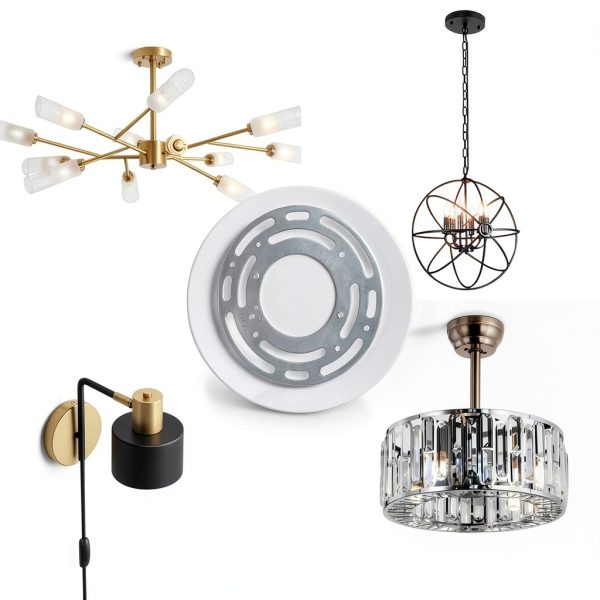 Teemyaa 4in Round Zinc Plated Ceiling Wall Mount Bracket-4