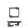 Best View Mounts Dual Gang Wall Plate Bracket Black Unfinished 2 Pack-1
