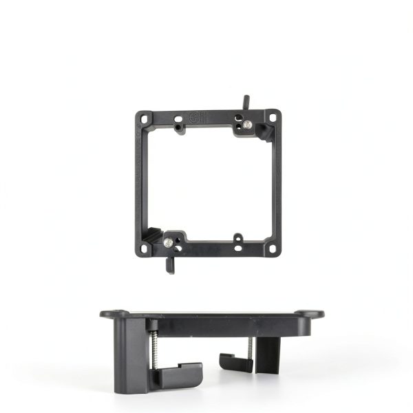 Best View Mounts Dual Gang Wall Plate Bracket Black Unfinished 2 Pack-1