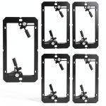 MadYiboshi Low Voltage Wall Mount Bracket Black 3.98x2x0.15in 5-Pack-0