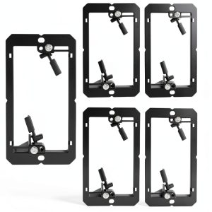 MadYiboshi Low Voltage Wall Mount Bracket Black 3.98x2x0.15in 5-Pack-0