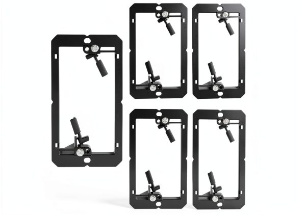 MadYiboshi Low Voltage Wall Mount Bracket Black 3.98x2x0.15in 5-Pack-0