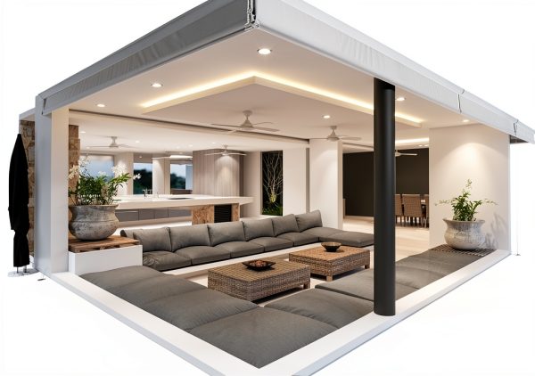 HALO Stainless Steel 6 Light Ceiling Mount Modern Square Round Fixture-5