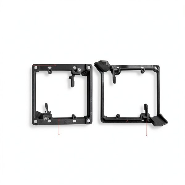Best View Mounts Dual Gang Wall Plate Bracket Black Unfinished 2 Pack-3