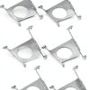 HALO Stainless Steel 6 Light Ceiling Mount Modern Square Round Fixture-0