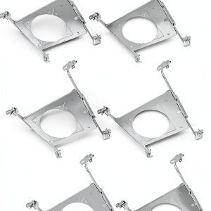 HALO Stainless Steel 6 Light Ceiling Mount Modern Square Round Fixture-0