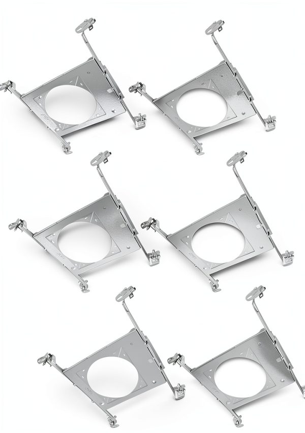 HALO Stainless Steel 6 Light Ceiling Mount Modern Square Round Fixture-0