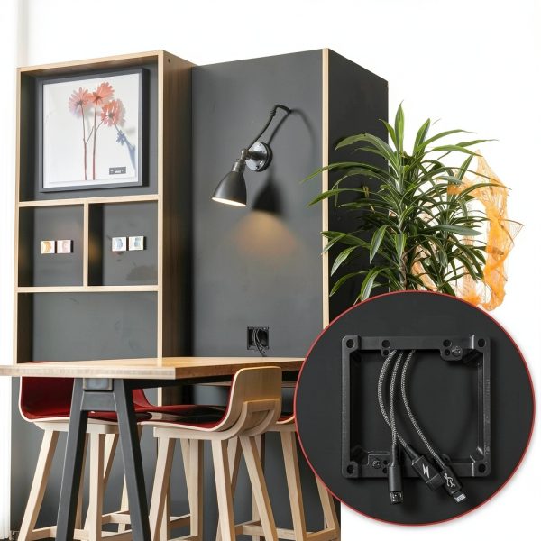 Best View Mounts Dual Gang Wall Plate Bracket Black Unfinished 2 Pack-4