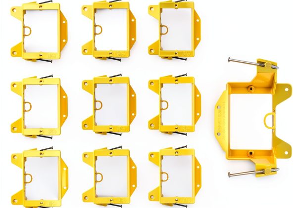 BestView Low Voltage Wall Bracket Pack of 10 Orange Plastic-9
