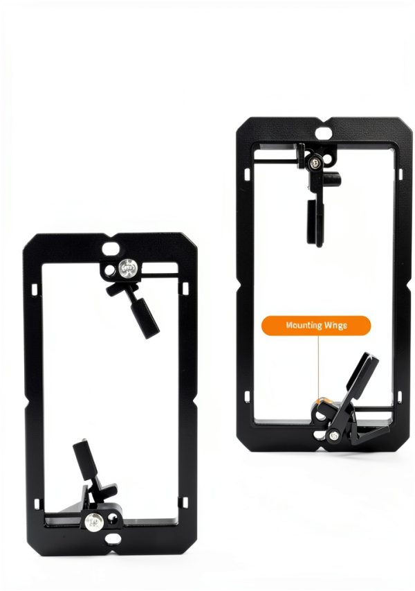 MadYiboshi Low Voltage Wall Mount Bracket Black 3.98x2x0.15in 5-Pack-2