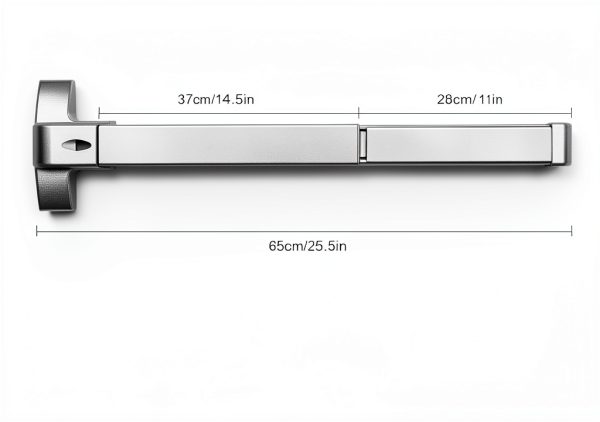 Commercial Panic Exit Device 25.5" Steel Lever & Key Lock QLYYOPSK-1