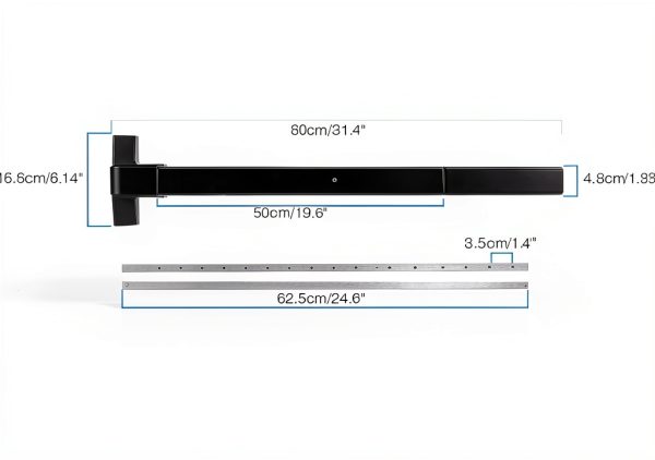 IRONWALLS Surface Vertical Rod Panic Exit Device 32' Push Bar-1