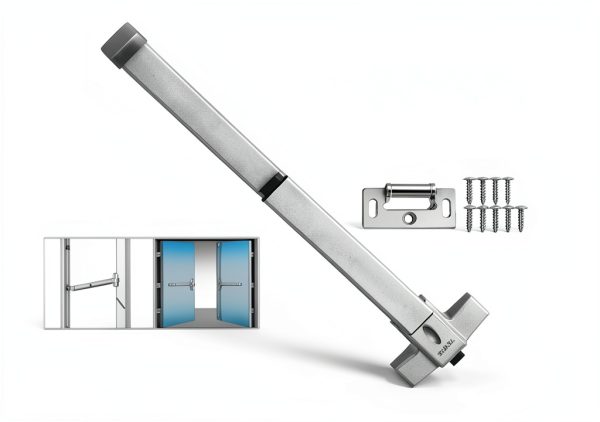 VEVOR Push Bar Panic Exit Device, Commercial Emergency Exit Bar Panic Exit Device for Wood Metal Door, Silver-2