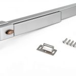 BEAMNOVA Commercial Door Panic Exit Device Push Bar Metal Universal Emergency Hardware Parts Gate Lock Roller Strike Plate End Cap, Metallic for 27.5 to 41 inch Wide Doors-0