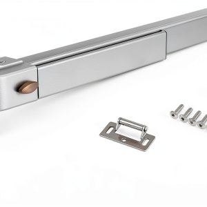 BEAMNOVA Commercial Door Panic Exit Device Push Bar Metal Universal Emergency Hardware Parts Gate Lock Roller Strike Plate End Cap, Metallic for 27.5 to 41 inch Wide Doors-0