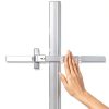 Panic Bar FAHKNS Aluminum Exit Door Push Bar Large Silver Chrome-2