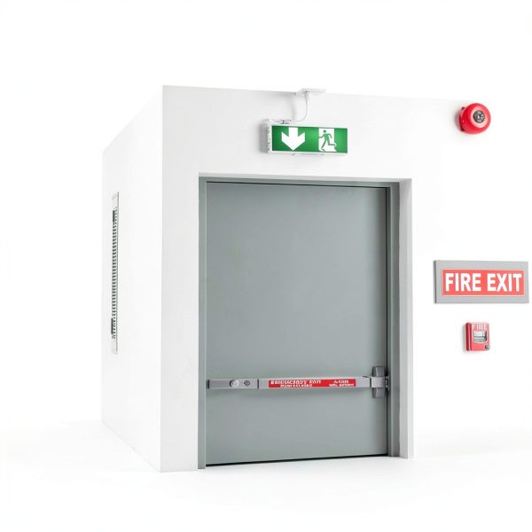 Alarmed Commercial Push Bar Exit Device - FH-1550A Panic Bar Loud Warning Strike Bar with Warning Stickers - UL Listed - Easy Installation-3