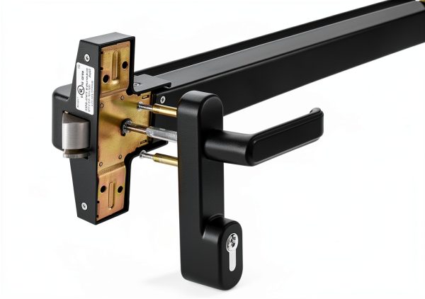 Commercial Push Bar Panic Exit Device with Lever Handle, 304 Stainless Steel, UL10C & ANSI Grade 1 Certified, Emergency Door Hardware (1710P- Push Bar Panic Exit Device+Lever Handle)-5