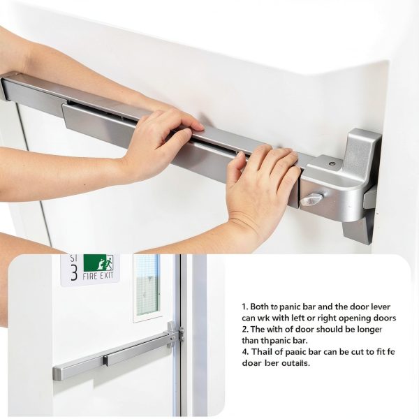 Commercial Door Push Bar Exit Device BADUS 31.5"/80cm Steel-1