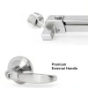 Panic Bar FAHKNS Aluminum Exit Door Push Bar Large Silver Chrome-4