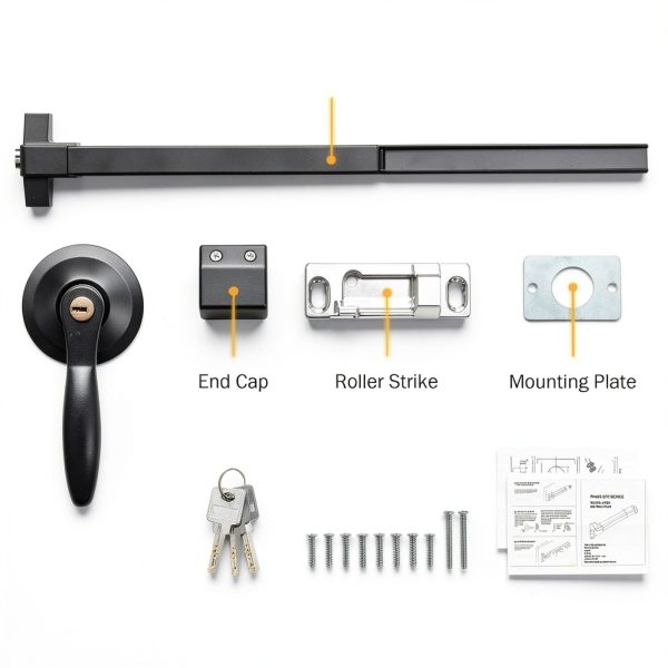 BEAMNOVA Door Panic Bar Exit Device 41‑53in Commercial Lever Lock-2