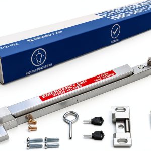 Alarmed Commercial Push Bar Exit Device - FH-1550A Panic Bar Loud Warning Strike Bar with Warning Stickers - UL Listed - Easy Installation-0