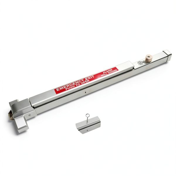 Alarmed Commercial Push Bar Exit Device - FH-1550A Panic Bar Loud Warning Strike Bar with Warning Stickers - UL Listed - Easy Installation-2