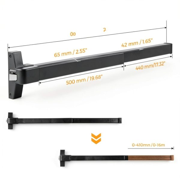 BEAMNOVA Door Panic Bar Exit Device 41‑53in Commercial Lever Lock-6