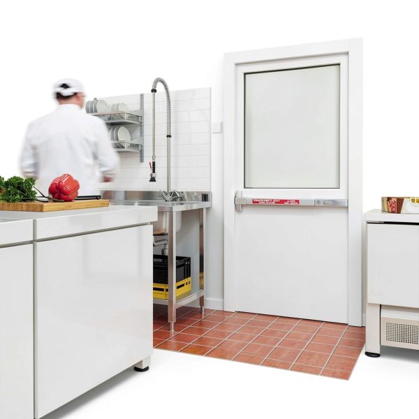 Alarmed Commercial Push Bar Exit Device - FH-1550A Panic Bar Loud Warning Strike Bar with Warning Stickers - UL Listed - Easy Installation-5