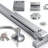 Panic Bar FAHKNS Aluminum Exit Door Push Bar Large Silver Chrome-0